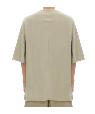 Rick Owens X Champion Text Printed Crewneck T-shirt In Neutral
