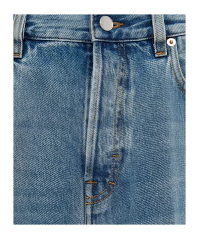 Gucci Wide-leg Jeans For Women In Blue