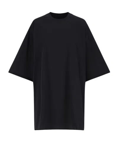 Rick Owens Crew Neck Plain Design Relaxed Fit In Black