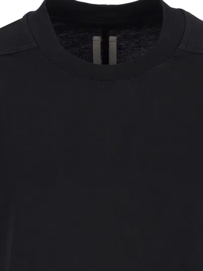 Rick Owens Crew Neck Plain Design Relaxed Fit In Black