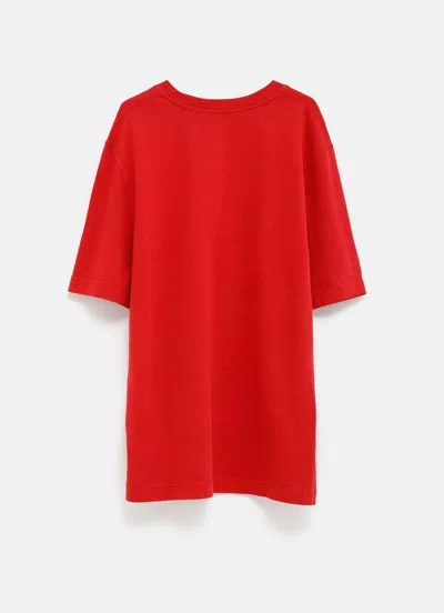 Jacquemus Round Neck Short Sleeve T-shirt In Red
