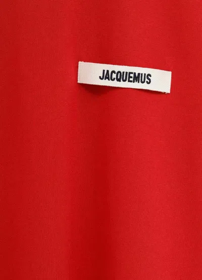 Jacquemus Round Neck Short Sleeve T-shirt In Red