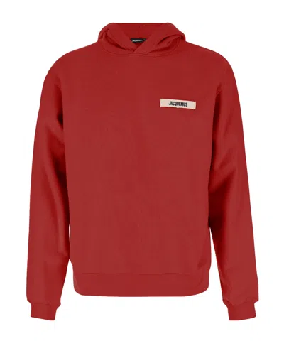 Jacquemus Le Hoodie Gros Grain Sweatshirt In Red