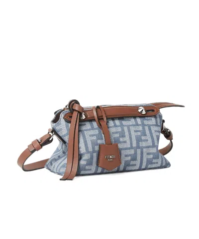 Fendi Blue Denim-effect Ff Jacquard Mini-bag