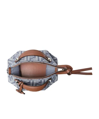 Fendi Blue Denim-effect Ff Jacquard Mini-bag