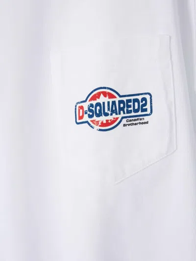 Dsquared2 Logo Printed Crewneck T-shirt In White