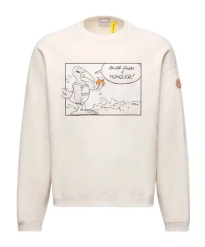 Moncler Sweat En Coton X Gilga Farm By Donald Glover In Neutral