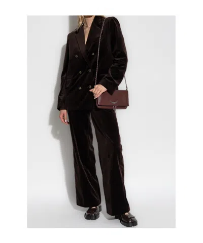 Zadig & Voltaire Double-breasted Velvet Blazer