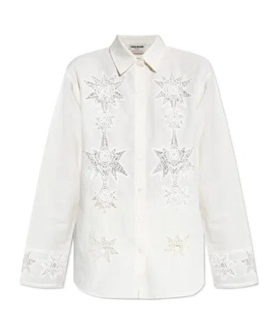 Zadig & Voltaire Embroidered Detail Shirt In White