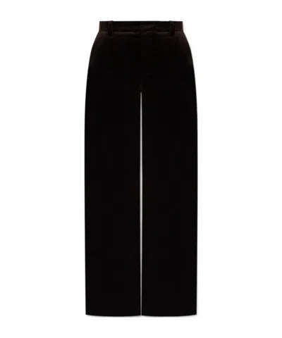 Zadig & Voltaire Wide-leg Velvet Trousers In Black
