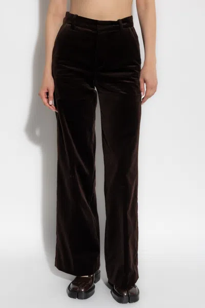 Zadig & Voltaire Wide-leg Velvet Trousers In Black