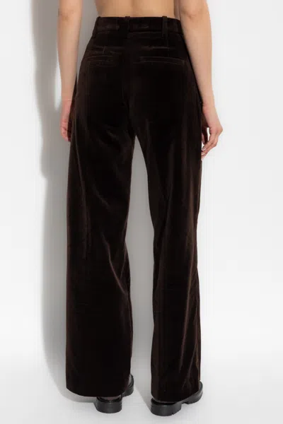 Zadig & Voltaire Wide-leg Velvet Trousers In Black
