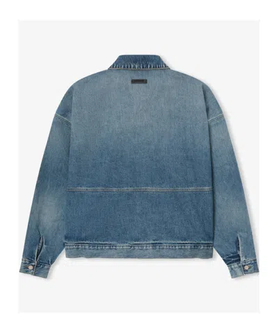 Essentials Oversized Denim Jacket In Blue