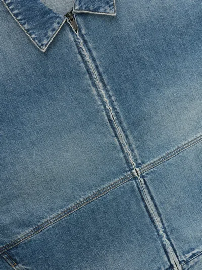 Essentials Oversized Denim Jacket In Blue