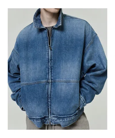 Essentials Oversized Denim Jacket In Blue