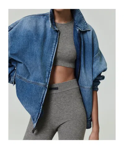 Essentials Oversized Denim Jacket In Blue