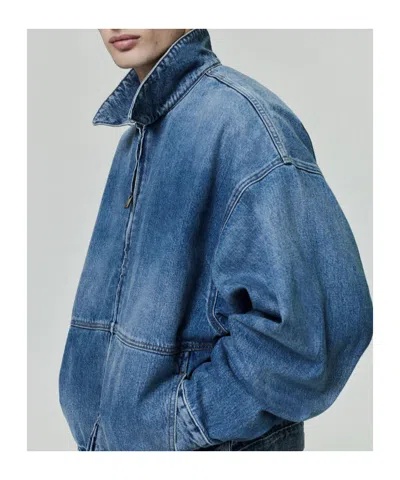 Essentials Oversized Denim Jacket In Blue