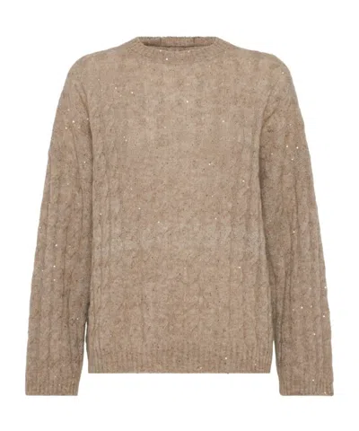Brunello Cucinelli Dazzling Cable Sweatshirt