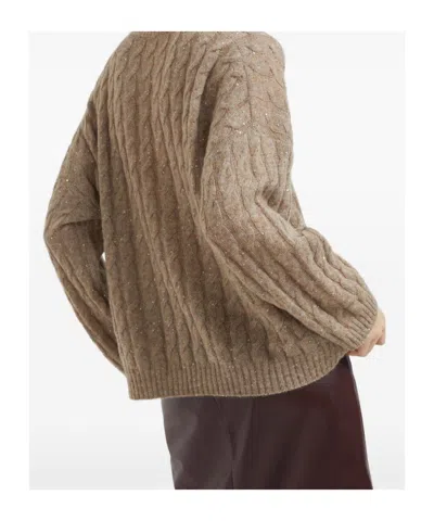 Brunello Cucinelli Dazzling Cable Sweatshirt