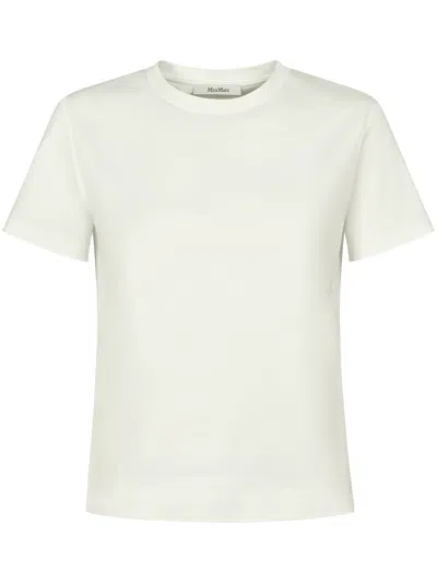 Max Mara Short-sleeve T-shirt With Round Neckline In White
