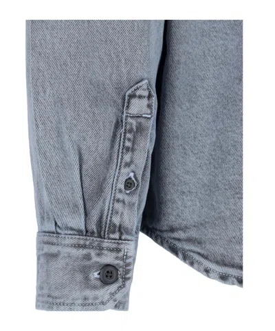 Carhartt Blue Tigan Shirt Shirt Jacket In Gray