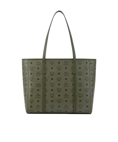 Mcm Toni Top-zip Shopper In Visetos