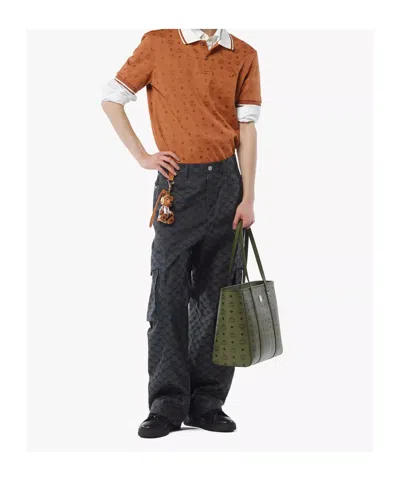 Mcm Toni Top-zip Shopper In Visetos