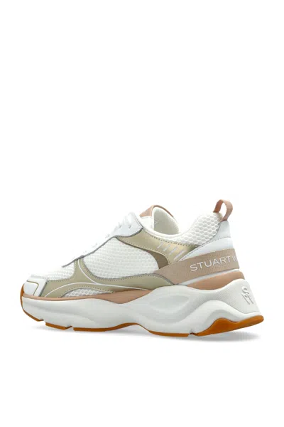 Stuart Weitzman Multicolor Sneakers With Logo Embroidery On The Side And Logo Patch On The Heel In Leather And Mesh 