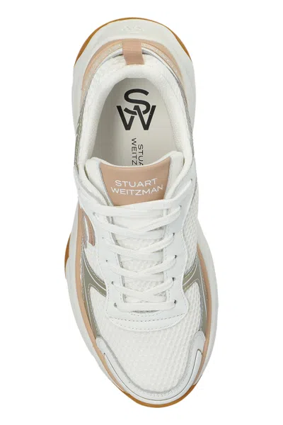 Stuart Weitzman Multicolor Sneakers With Logo Embroidery On The Side And Logo Patch On The Heel In Leather And Mesh 