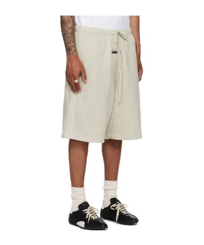 Essentials Beige Basketball Fleece Shorts In Neutral