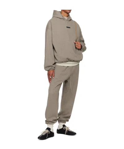 Essentials Brown Classic Fit Fleece Hoodie