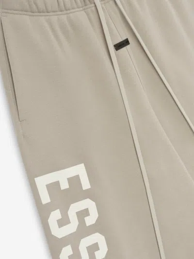 Essentials Mens Heather Stone Classic Fleece Logo-print Cotton-blend Jogging Bottoms Xxs In Multi