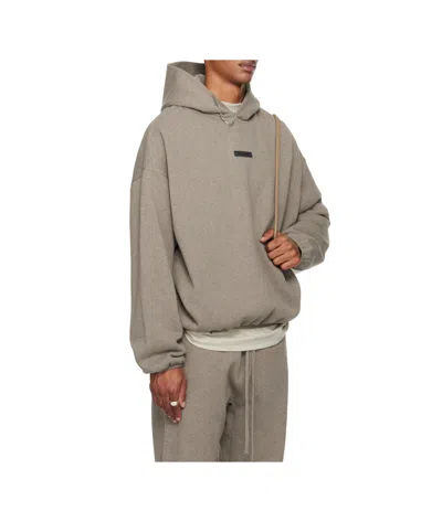 Essentials Brown Classic Fit Fleece Hoodie
