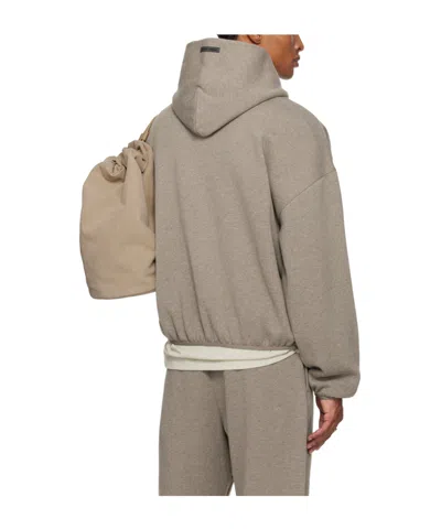 Essentials Brown Classic Fit Fleece Hoodie