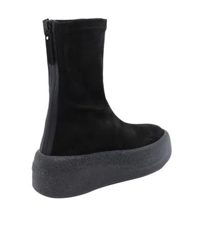 Vic Matie Stretch-fabric Platform Trainers In Black