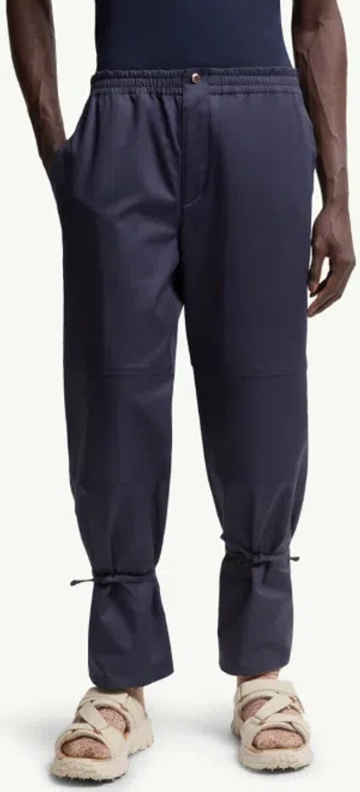 Moncler Pantalon En Gabardine De Coton X Gilga Farm By Donald Glover In Blue