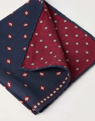 Brunello Cucinelli Silk Diamond Pocket Square
