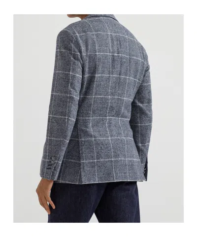 Brunello Cucinelli Single-breasted Blazer In Gray