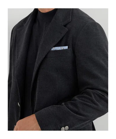 Brunello Cucinelli Patterned Pocket Square In Blue