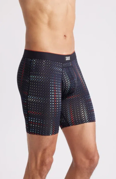 Saxx Multisport Performance Mesh Boxer Briefs In Blue