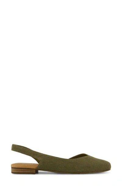 Toms Alene Slingback Half D'orsay Flat In Green