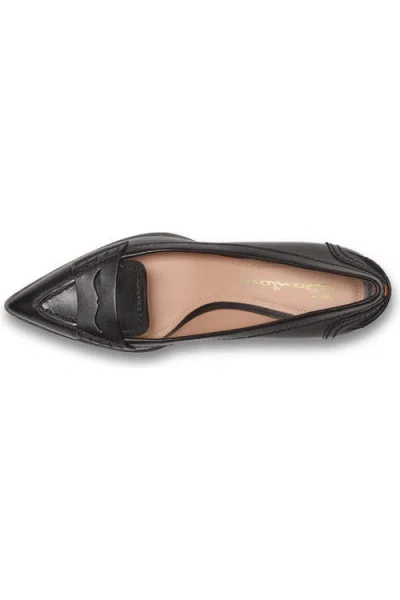 Santoni Leather Mid-heel Pump In Black