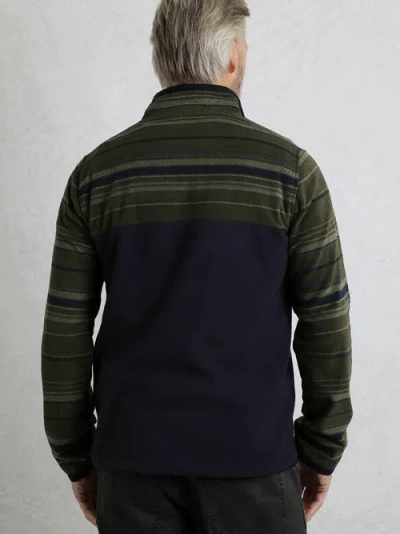 Weird Fish Gilbert 1/4 Zip Striped Microfleece