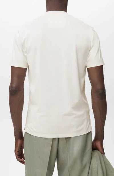 Mango Short Sleeve Cotton Crewneck Sweater In Neutral