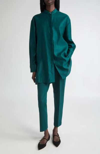 Max Mara Anta Oversize Cotton Sateen Button-up Shirt