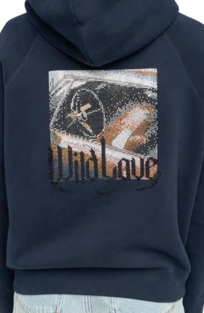 Zadig & Voltaire Georgy Photo Ride Strass Rhinestone Hoodie