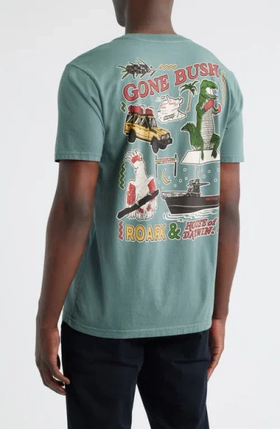 Roark Hod Postcard Graphic T-shirt In Green