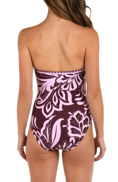 La Blanca Fiji Bandeau One-piece Swimsuit In Burgundy