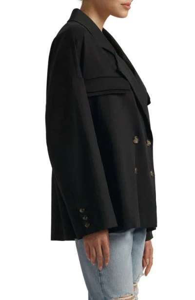 Favorite Daughter The Henry Double Breasted Jacket In Black