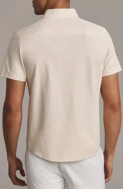 Rhone Brezza Performance Short Sleeve Button-up Shirt In Neutral